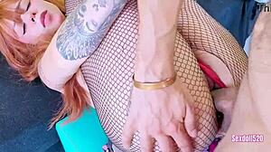 I watched a redhead cosplay girl squirt during intense anal play