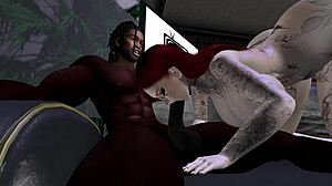 Second Life Black Man Fucks Redhead White Woman Hard in New House
