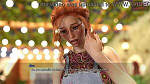 Redhead girlfriend wants to suck my cock under the table