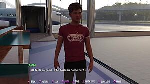 college kings 2 ape route starts with busty redhead off the plane