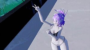 Mmd R18 Marine Deep Blue - Hana Strips in Bikini Dance
