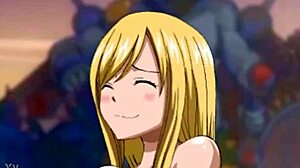 Hentai porn video with a Fairy Tail theme featuring Lucy and Loke