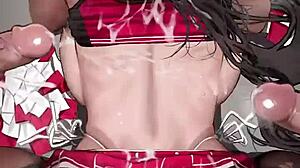 cogida a porrista with raw hentai slamming action