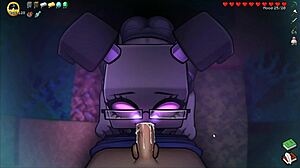 Hornycraft Parody Hentai Game Ep 40 Nerdy Girl Deepthroats in Forest