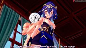 Dialogic Layla says, I’m giving a blowjob and getting pounded in Jean’s office, Genshin Impact full action