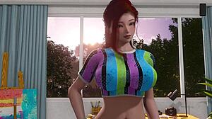 redhead babe with natural tits gets rough in 3d gameplay ripples part 29 action.