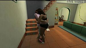 Fodendo com massagista in The Sims 4 - steamy 3D cartoon massage session.