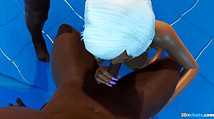 Teenage girl fucked in her swimming pool from BBC POV