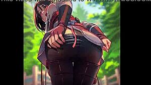 Mikasa gets slammed hard deep in the forest