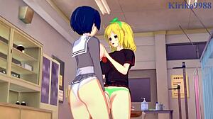 Damn! Yozakura, Yumi, and Ryona's lesbian creampie play is wild!