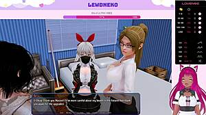 vtuber lewdneko plays harem hotel part 28 with elf maid spanking fun