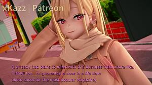 Marin Kitagawa in Christmas Cosplay Seduces Old Man at Motel Room