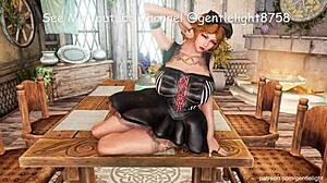 Girl dances seductively as her clothes vanish in 3D magic! 😍