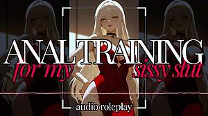 F4A offers erotic audio anal training for a sissy slut, guided by a gentle mistress in roleplay