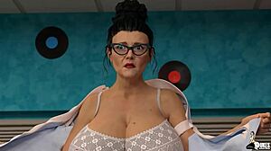 Curvy mature waitress handles thick BBC for extra cash