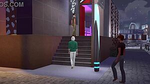 A brazen guy cheats on pregnant girlfriend with her whore friend in rough anal and deep throat sims hentai sfm