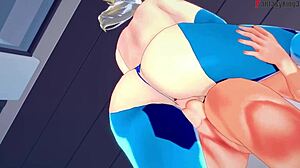 samus aran gets wild fucking behind the pool in metroid