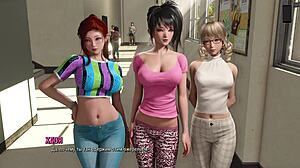 complete gameplay ripples part 26: nerdy teen slut gets horny in glasses