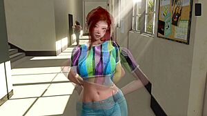 complete gameplay ripples part 26: nerdy teen slut gets horny in glasses