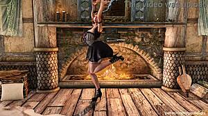 Girl dances seductively as her clothes vanish in 3D magic! 😍
