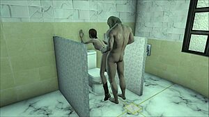 Damn! Fallout 4 Brunette Teen Fucked Hard in Toilet Scene!