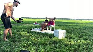 Yo, backstage banging with a hot blonde in wild action!