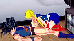 Sailor Moon Hentai Craves Goku's Cock in Wild Dragon Ball Blowjob