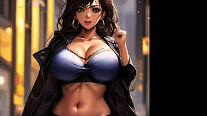 Big Tits Uniform Babe Gives Jerk Off Instructions in Spanish