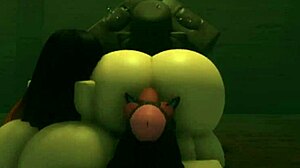Threesome with BBC on Roblox Gets Rough