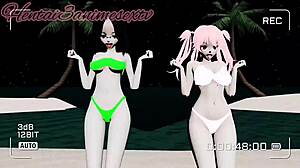 hentai3animesextv: my favorite mistress and her ts friend dance and fuck. their wild night unfolds!