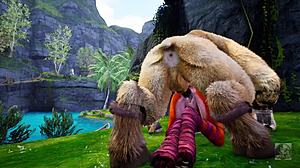 minotaur bangs furry foxy and tiger girls in wild rainy outdoor action