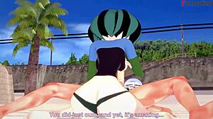 Gwen banging hard on the beach in 3D Total Drama