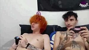 Heteros playing fifa fc with a naughty twist