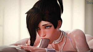 Pink Flower in 3D Anime: Ready for a Steamy Creampie Surprise?