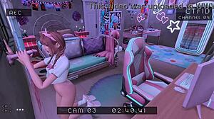 stepbrother caught spying on stepsister with hidden camera.