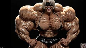 2B Transforms into Muscular Giantess in Nier Automata AI Animation! Pump Factory FMG Video Stuns!