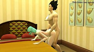 Dragon Ball Ep 03: Bulma, Stunning Wife, Taken Hard by Vegeta. Cheating Action with Step Mom Vibes.