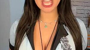 Roleplay as sexy police officer catches you jerking with dirty hot joi
