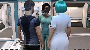 Stranded in Space 170 - I watched a hot black vitiligo girl and doctor start making out