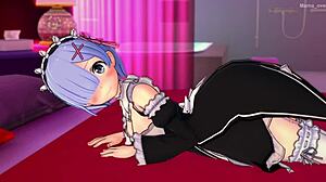 Rem loves to be handjobs and to receive a load of cum on his face