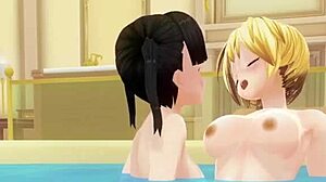 Cm3d2-Hentai: Iris Teases Tamaki Before Steamy Bath in Fireforce