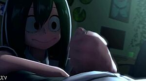 Conversational-Emoji Froppy and Tsuyu slay with epic blowjob action! 🔥