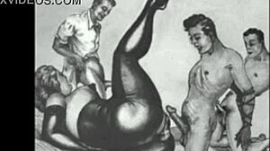Vintage erotic drawings - a canvas of past desires