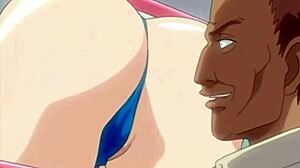 hentai innocent babe gets pounded hard by mean brown guy in wild anime scene. never saw it coming!