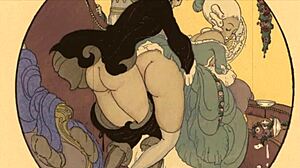 Vintage Erotic Drawings with Bold Retro Flair