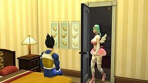 Dragon Ball Ep 03: Bulma, Stunning Wife, Taken Hard by Vegeta. Cheating Action with Step Mom Vibes.