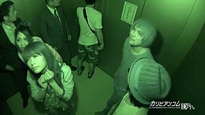 Emergency stop! Elevator room gangbang 1 - a thrilling hentai experience