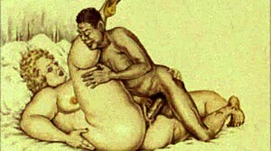 Erotic drawings from the past - Retro erotic art