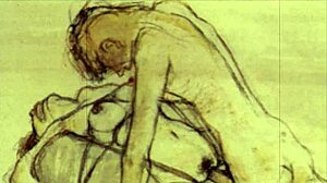 Vintage erotické kresby s chlupatými detaily