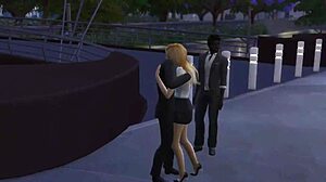 sims 4 anniversary with blonde wife sharing creampie fun